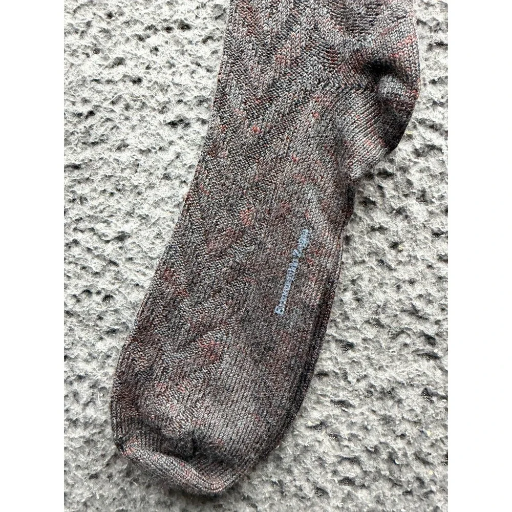 NWT Ermenegildo Zegna Maxi Chevron Mid Calf Socks Flanel Grey One Size Unisex